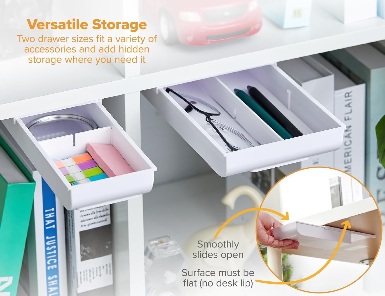 Under Desk Drawer Slide Out Storage Organizer Self Adhesive Bostitch Konnect