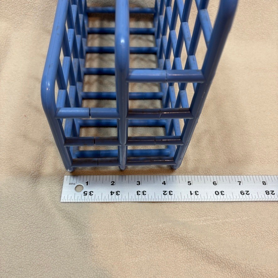 Vintage Yaffa Blue Plastic Desk Organizer Mail Sorter 2 Slot Retro 80s Office