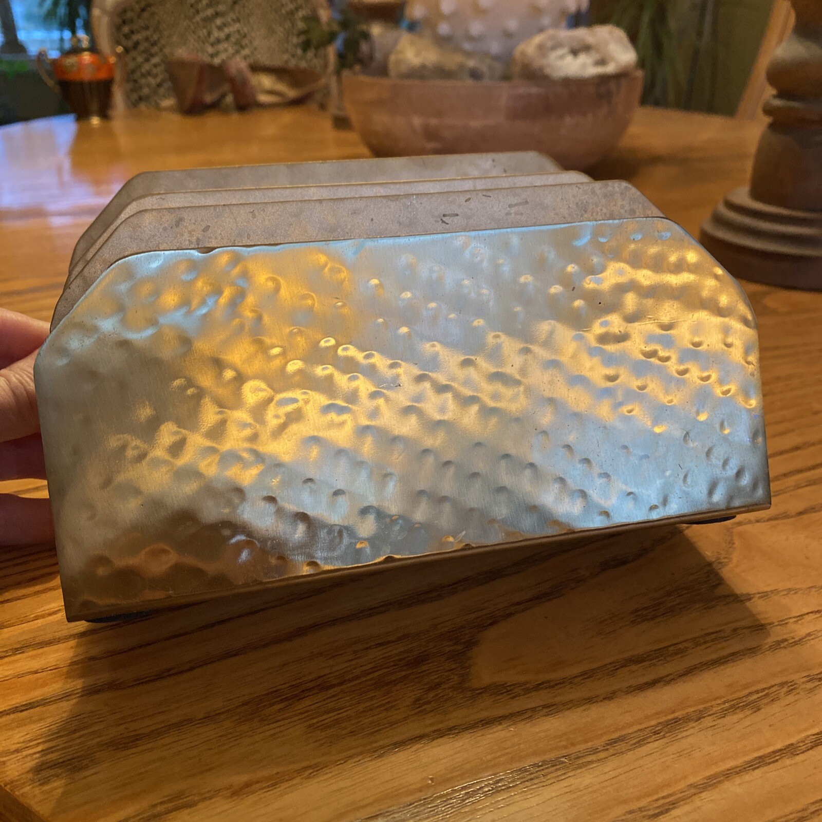 Nate Berkus Letter Sorter Brass Tone Hammered Desk Organizer