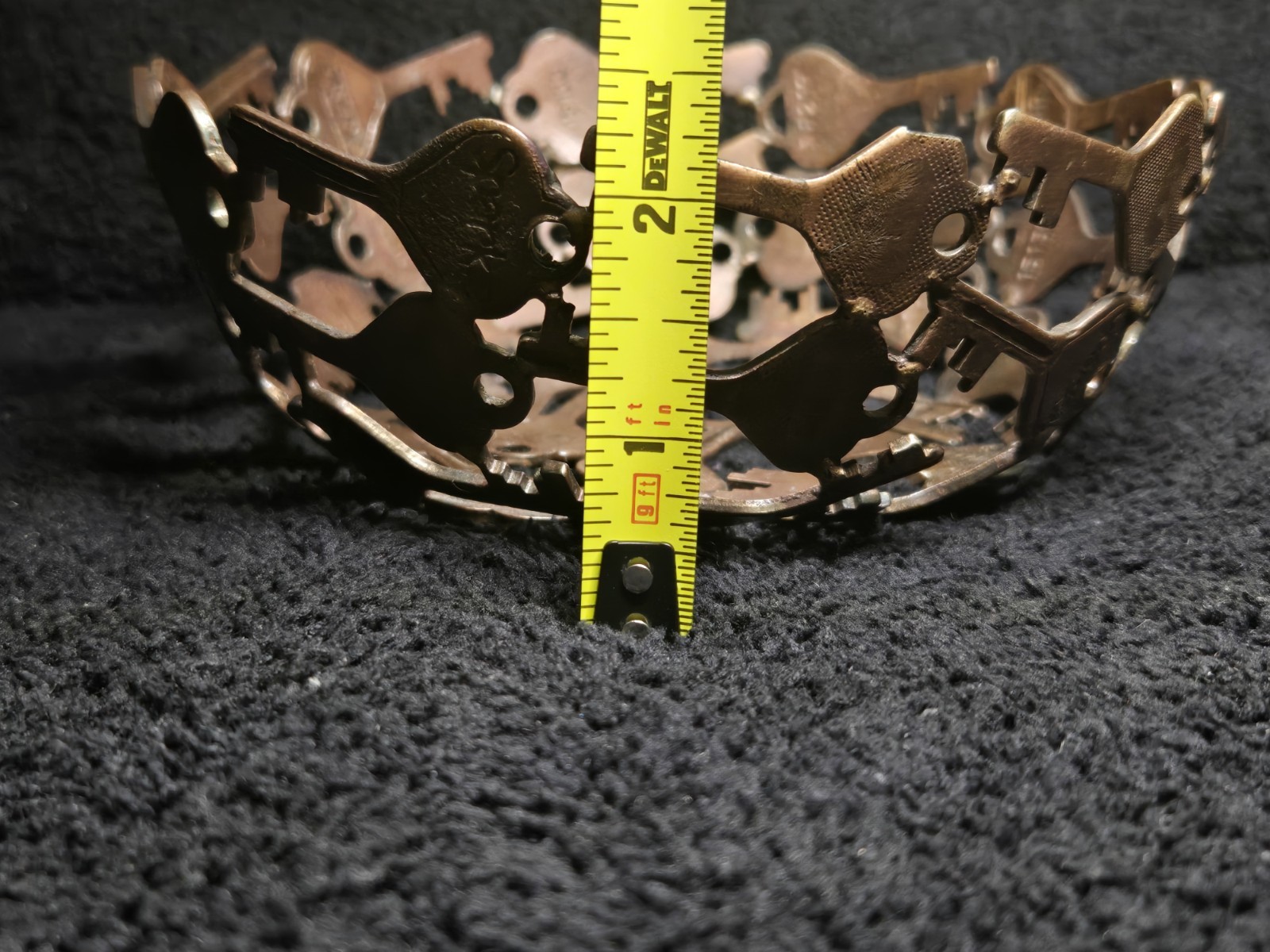 Handmade Recycled Key 3 Pc Desk Set Tray Bowl Pencil Cup India Industrial