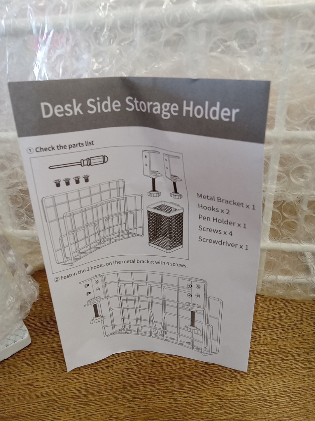 Desk Side Storage Clamp On Storage For Office