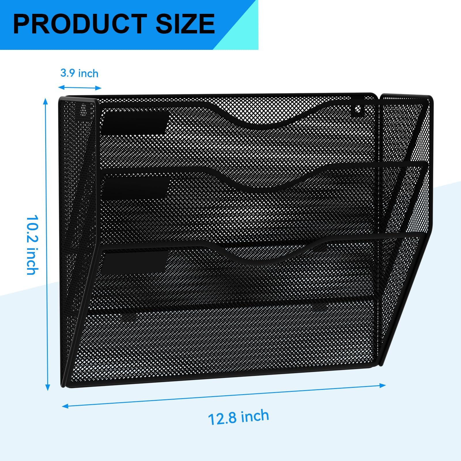 Gdindinfan 3 Pockets Mesh Hanging Wall File Holder Organizer Wall Moun