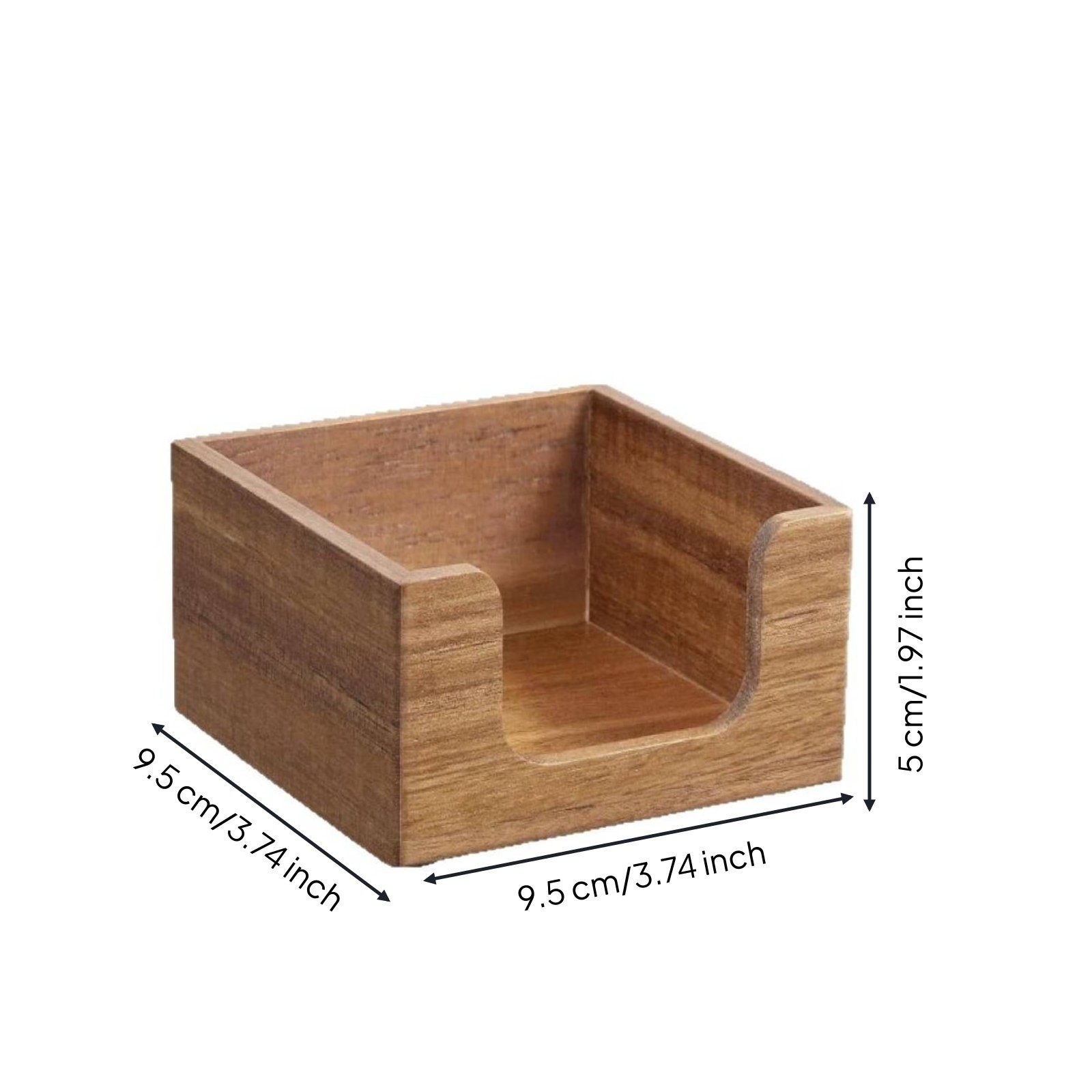 Wooden Napkin Holder No Assembly Required Wooden Business Card Box Easy to