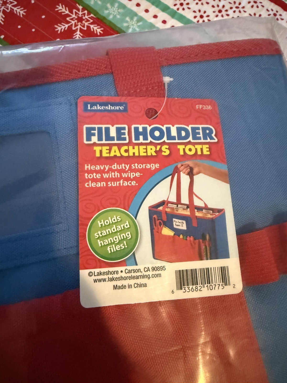 Lakeshore Teacher Tote and Organizer, Teacher Helper Bag, Teacher File Tote