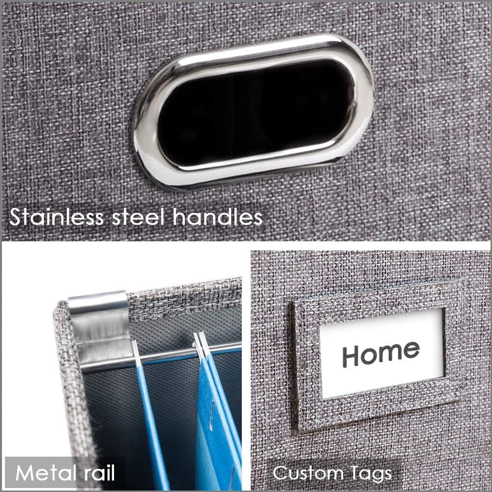 PRANDOM File Organizer Box – Set of 1 (1-pack) without folders, Grey