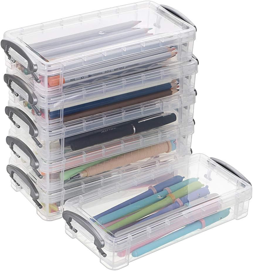 Large Capacity Pencil Box, Office Supplies Storage Organizer Box, Brush Painting