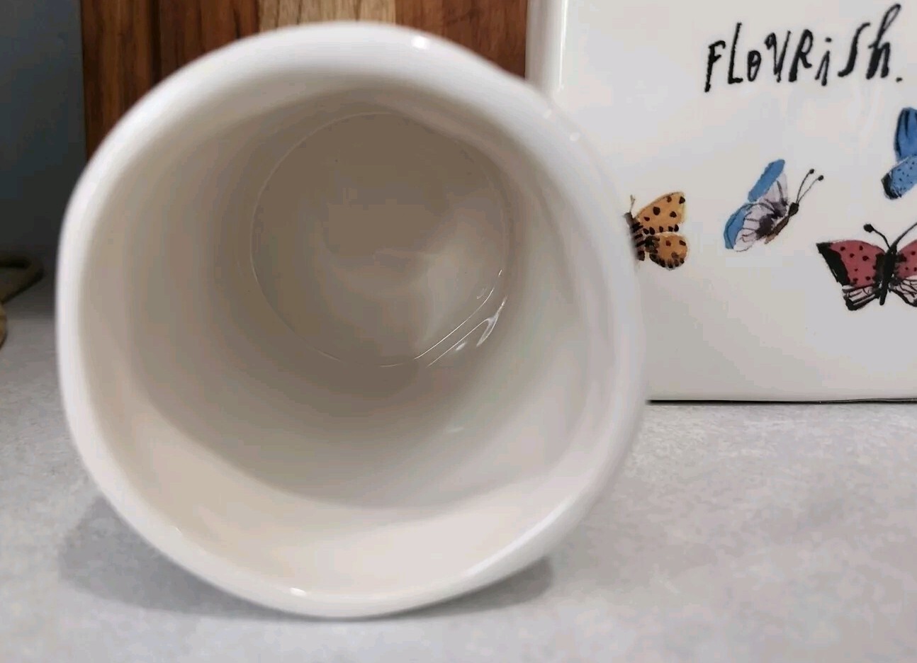 Rae Dunn BUTTERFLY “Flourish” Desk Paperweight Pencil Holder Inspiration NEW