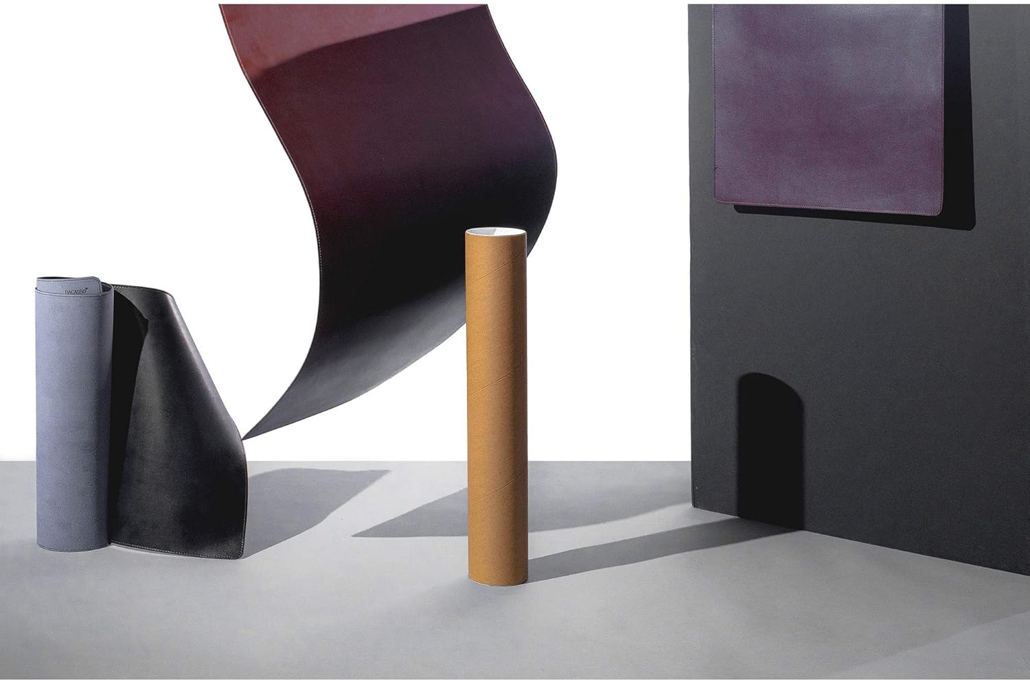 DACASSO Bonded Leather No Core Rollable Desk Mat/Pad – Luxury Leather Desk Blott