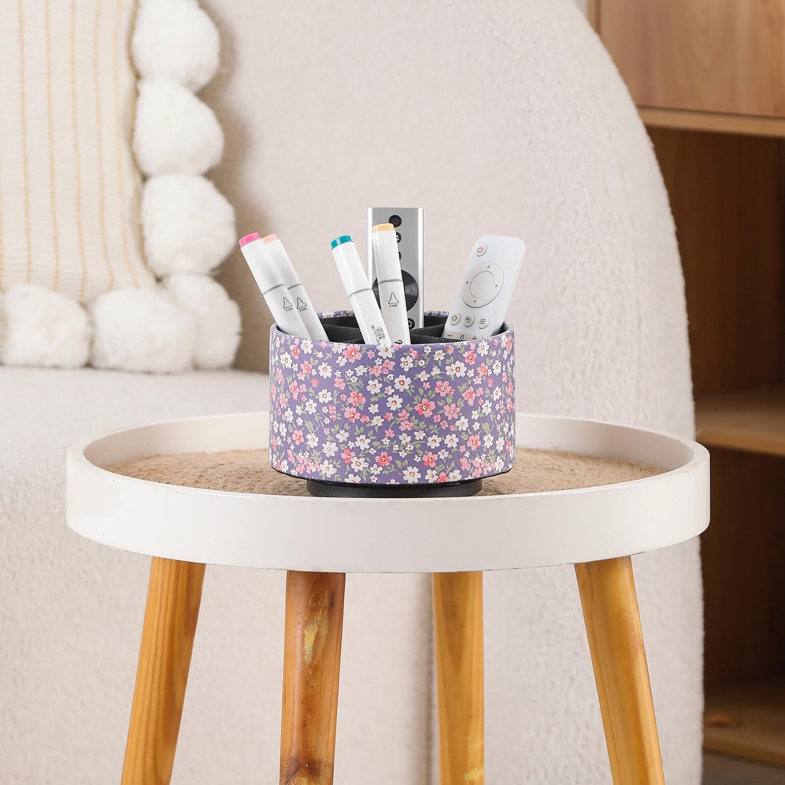 360 Degree Rotating Remote Holder for Table, Spinning Desk Organizer, Desk Ca…