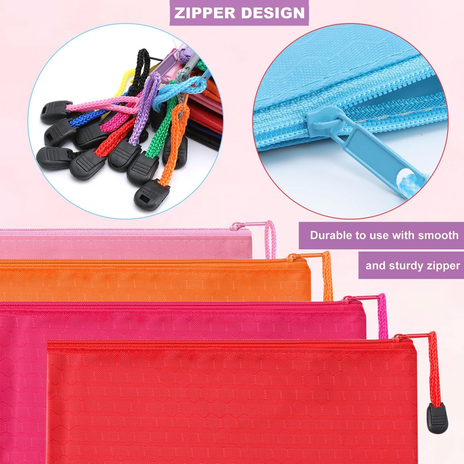 36 Pcs Pencil Pouch Bulk,Waterproof Zipper Pencil Pouches,Multicolor Zipper P…