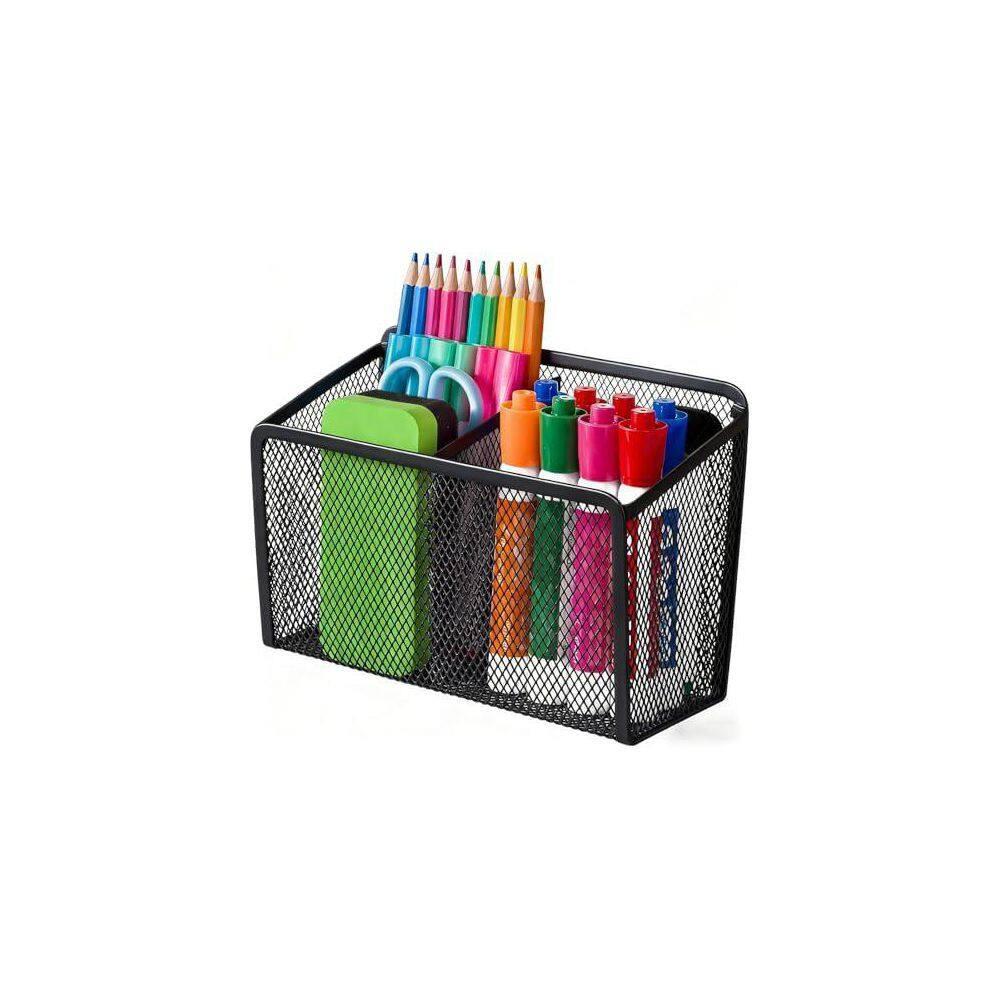 1-Pack Magnetic Mesh Pen and Pencil Holder for Whiteboard Refrigerator Strong Ma