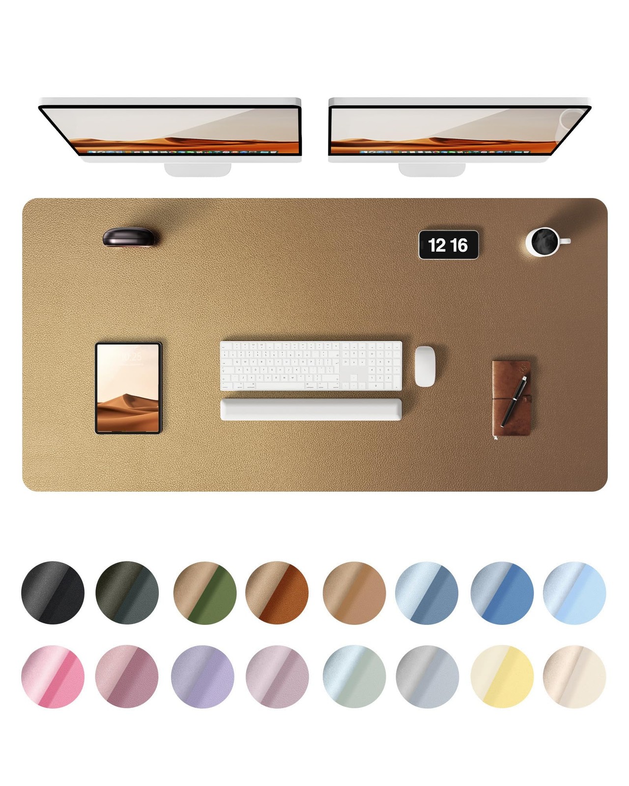 Ysagi Leather Desk Pad Protector Office Desk Mat Large Mouse Pad Non-Slip Pu