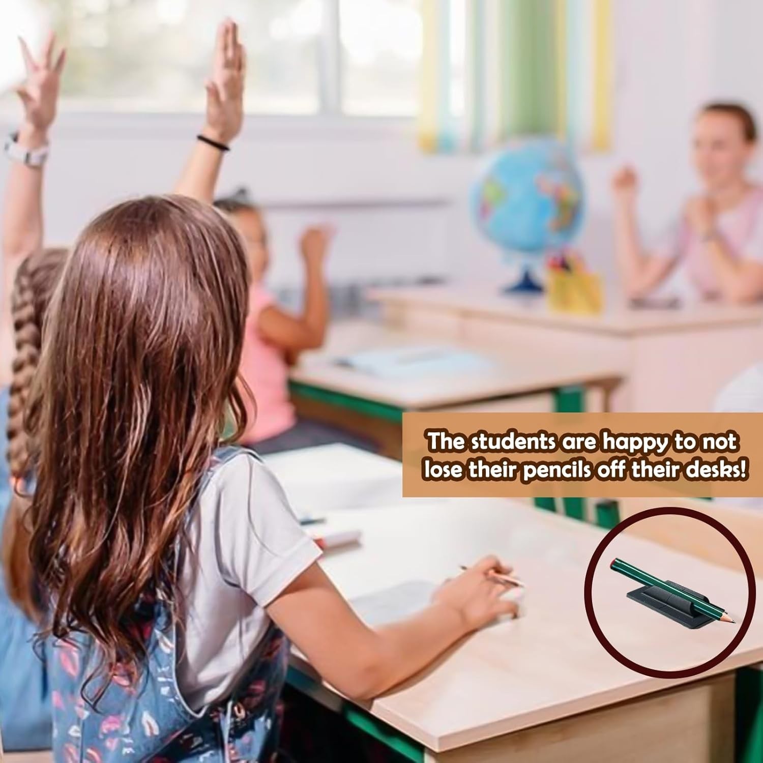 Pencil Holder for Desk,10Pcs Pen Holders for Classroom Clipboard Attachment,Sili