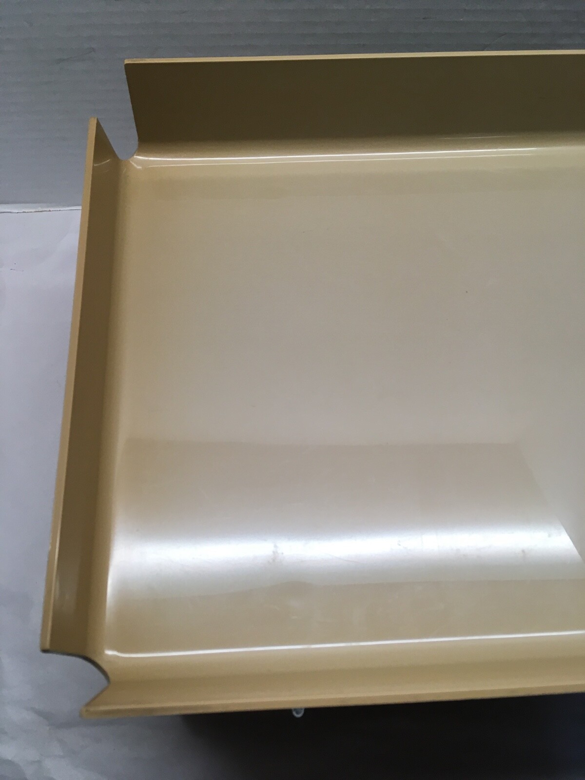 Vtg McDonald Duk-It Beige Plastic Chrome 2-Tier In Out Desk Tray Organizer MCM