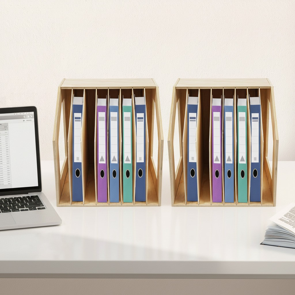 8 Slots Paper Filing Holder, Paper Storage Filing Organizer 12.99*9.84*13.78in
