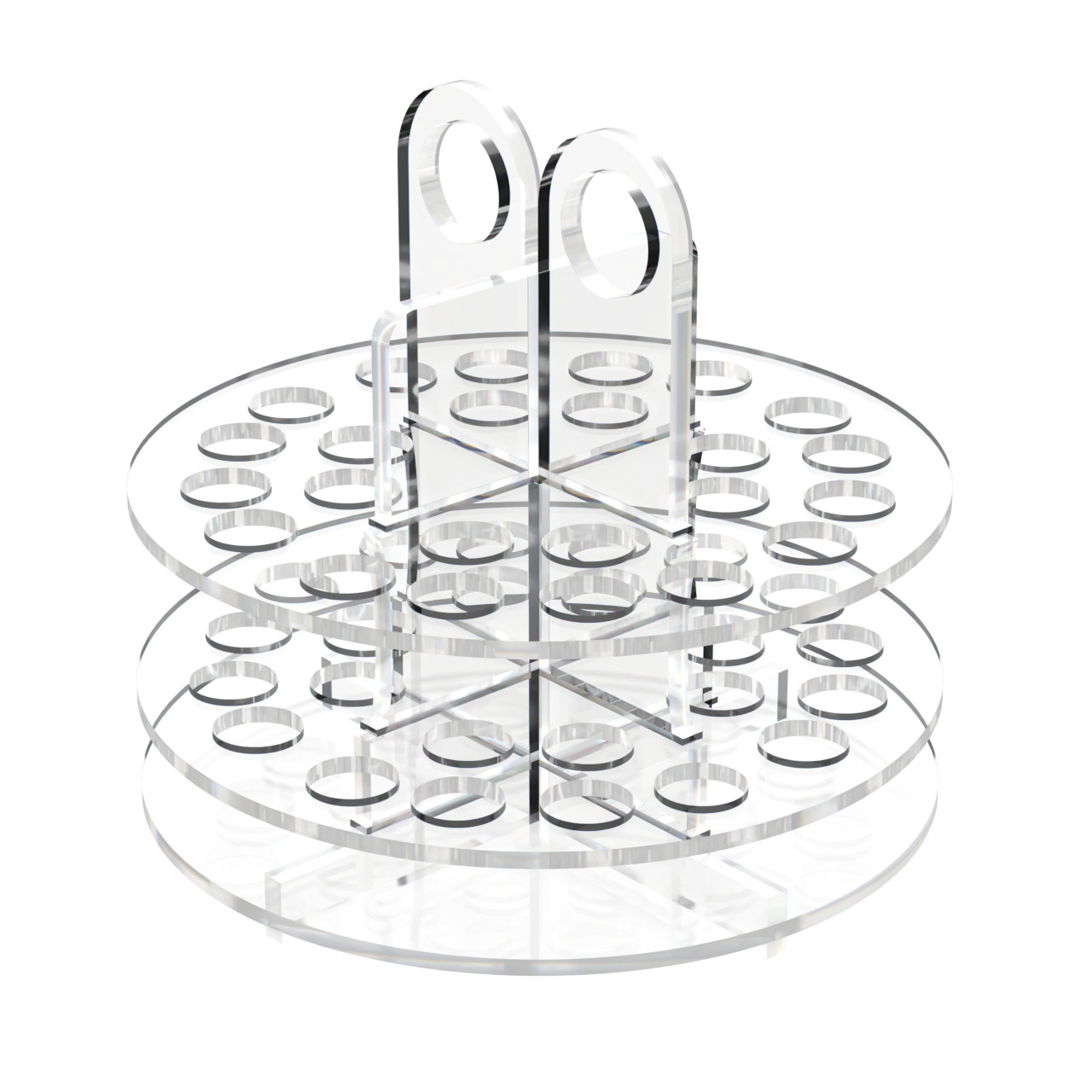 Beaded Pen Organizer Acrylic Clear Multi Hole Marker Display 24 Holes Tabletop