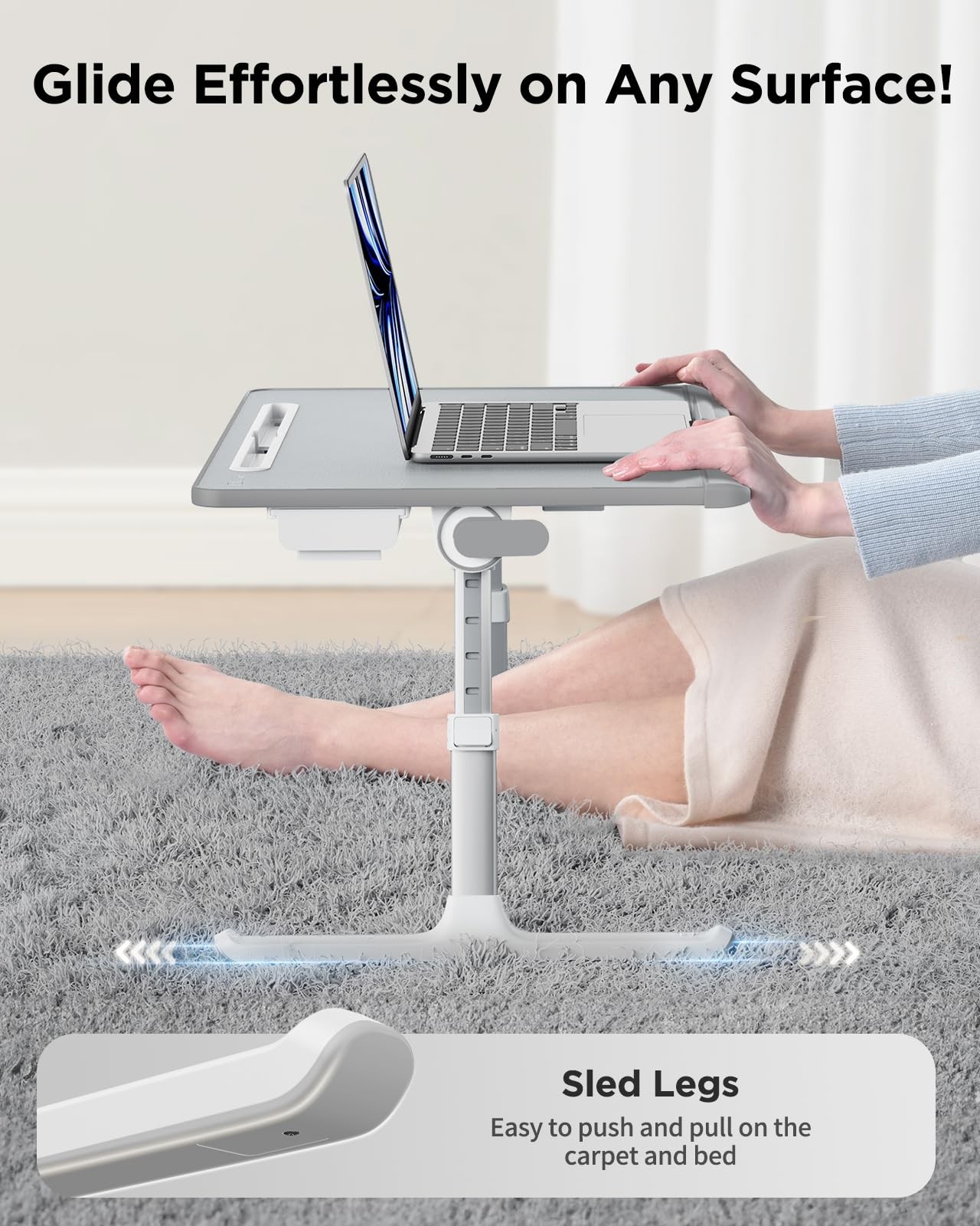 Saiji Laptop Desk For Bed Premium Xxl Extra Large Upgraded Height Angle
