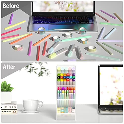 Asten Pen Holder, Pencil Holder for Desk, Pen Organizer for Clear-1 Pack