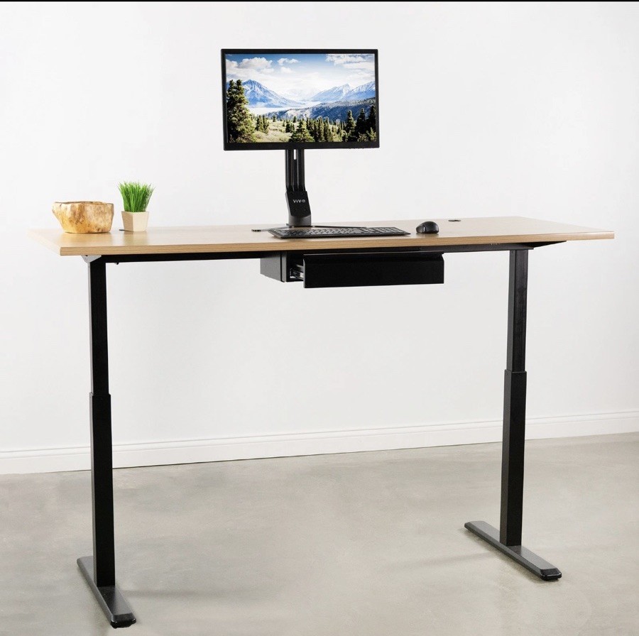 VIVO Black Pull Out Desktop Storage Drawer Desk Organizer NO MOUNTING BRACKET