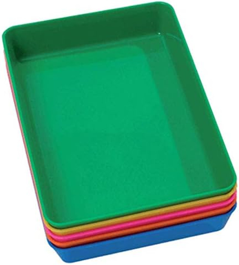 AMAZING CHILD Set of 5 Small Coloured Trays (Each Tray approx 5″ x 7″ x 1″) _ Pr