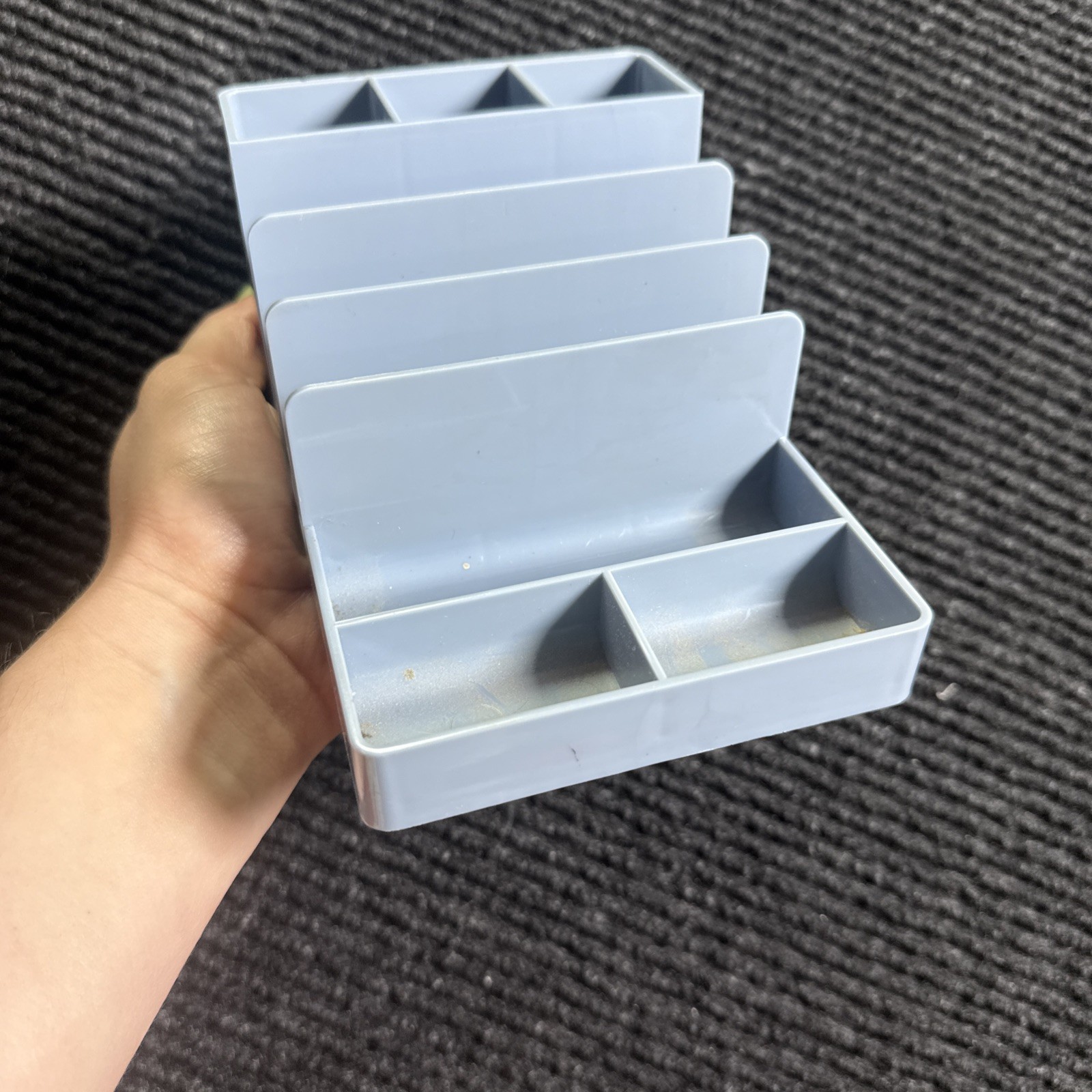Rogers Desk Organizer Tray No 2557 Hard Plastic Light Blue Vintage
