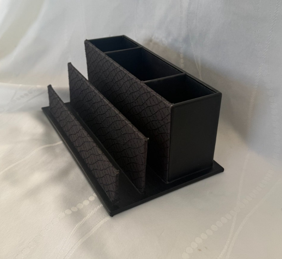 Black Desk Organizer Mail Letter Holder File Sorter Office Desktop Storage