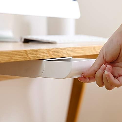 TuTuShop Under Table Drawer, Hidden Self-Adhesive Pencil Tray 1 Pack Grey