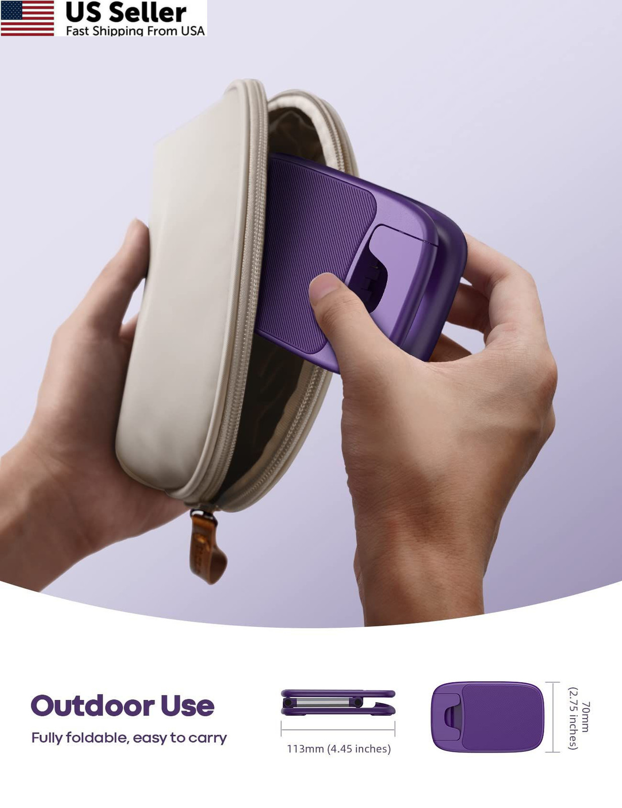 Lamicall Purple Phone Holder for Desk – Dark Cellphone