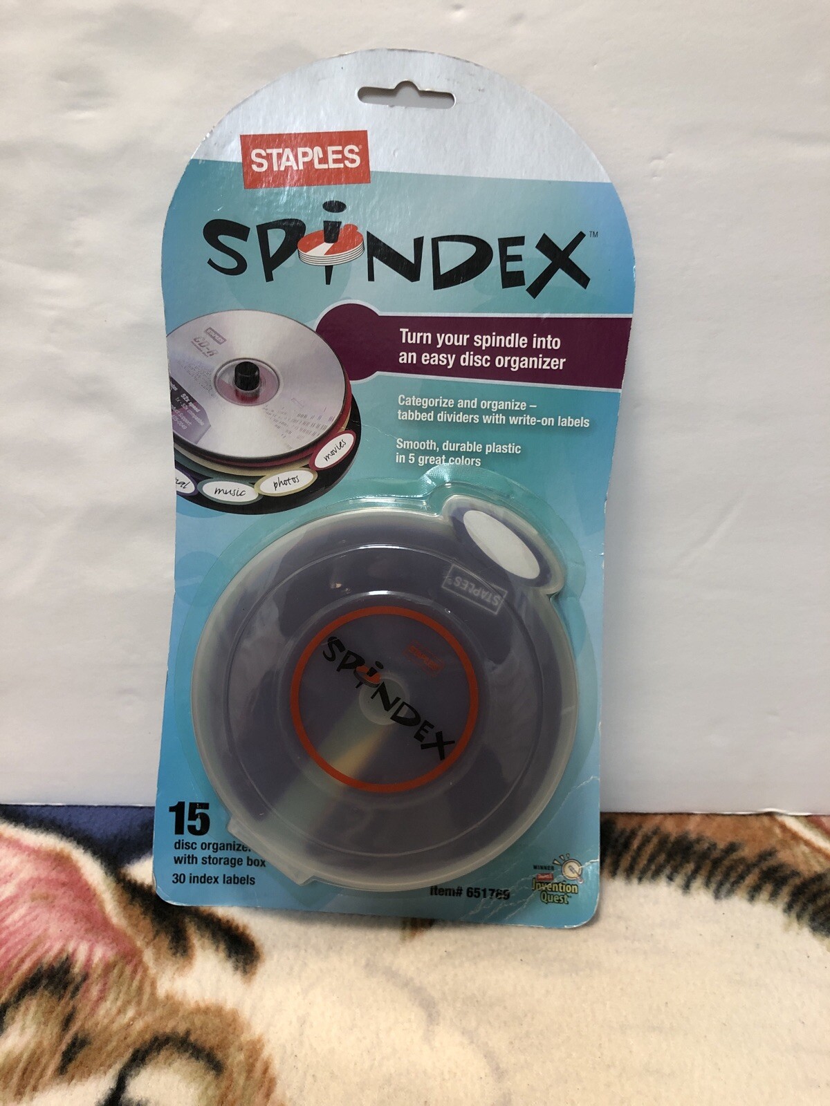 Staples Spindex Desk Organizer With Storage Box Brand New