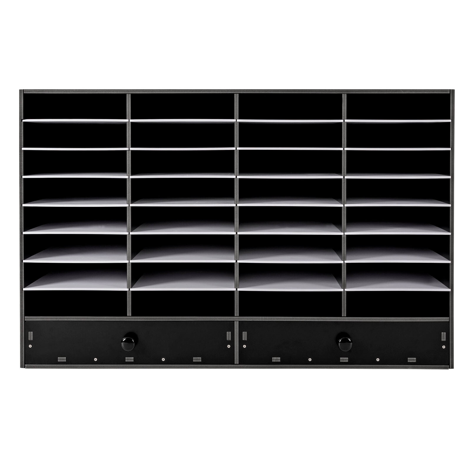 PVC 32 Slots Shelf Organizer Desk Accessories for Folders File Mail Sorter Rack