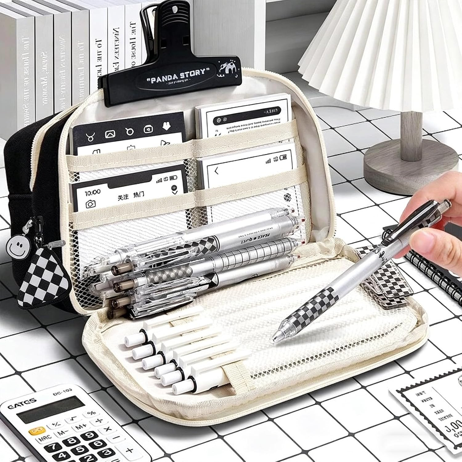 Large Capacity Desk Organizer, Multi-Functional Pencil Case Pen Holder,Pencil Po