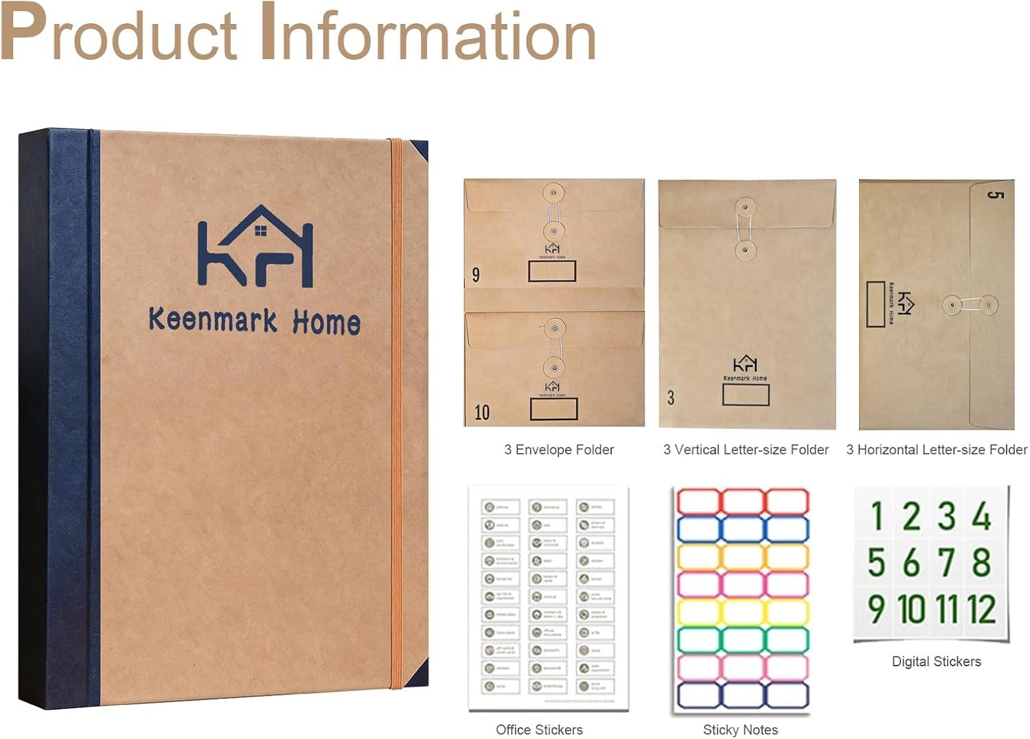 Expandable Important Document Organizer for Family Records, Large Capacity Accor