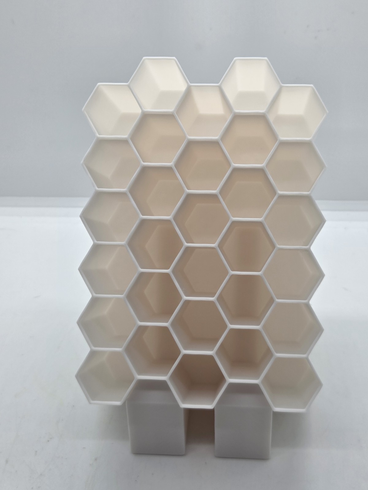 Acrylic Marker 30 Honeycomb Grid Desk Organizer (White)