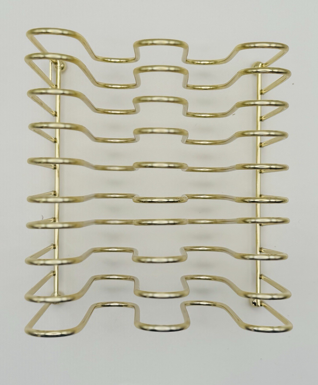 Gold Wire Letter Sorter Desk Organizer Office Mail Paper Holder