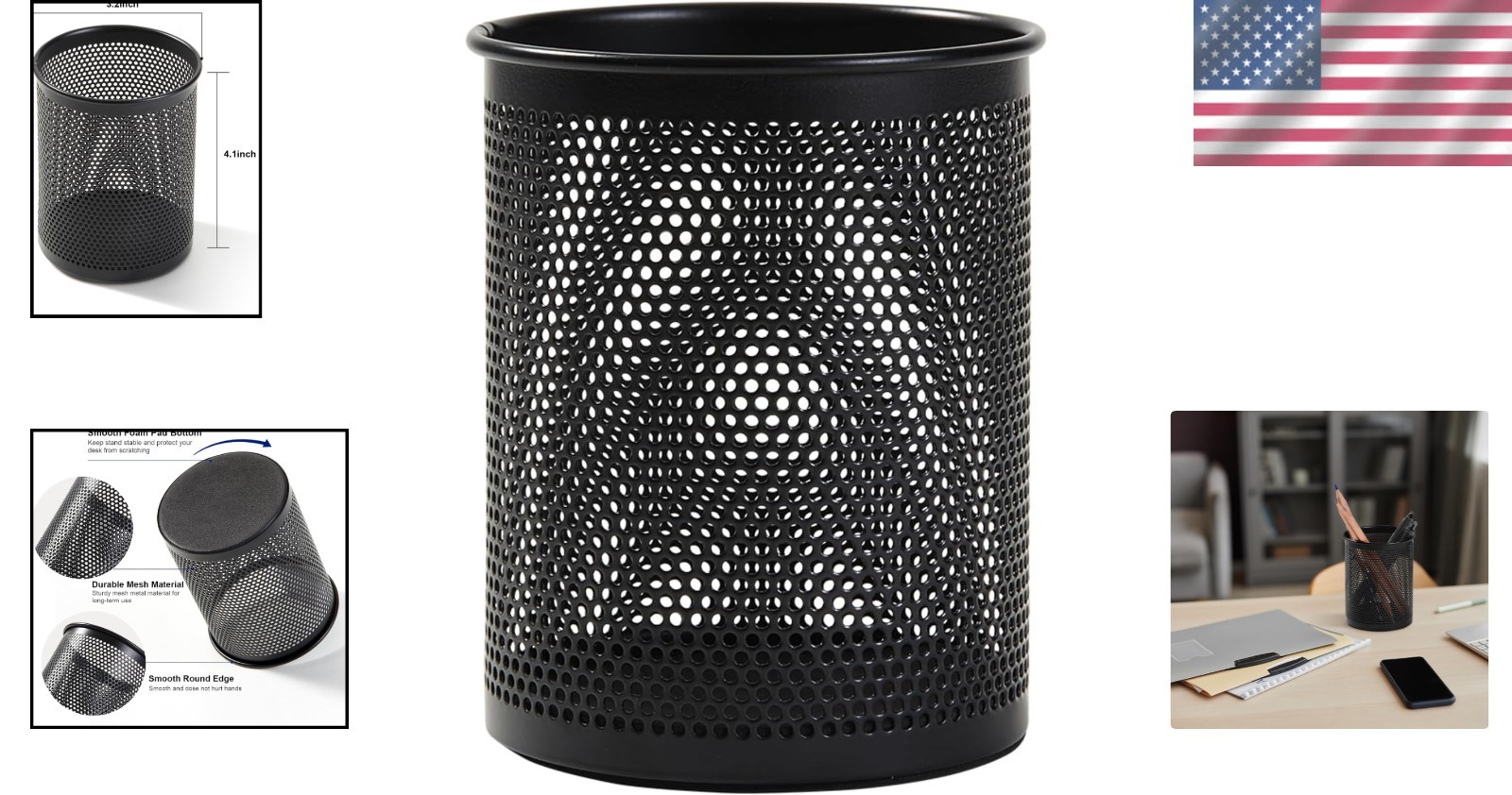 Durable Pen Holder with Non-Slip Base | Perfect for Home and Office, 1 Pack