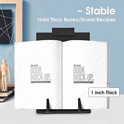 Desktop Document Holder Stand With 7 Adjustable Positions, Black Metal