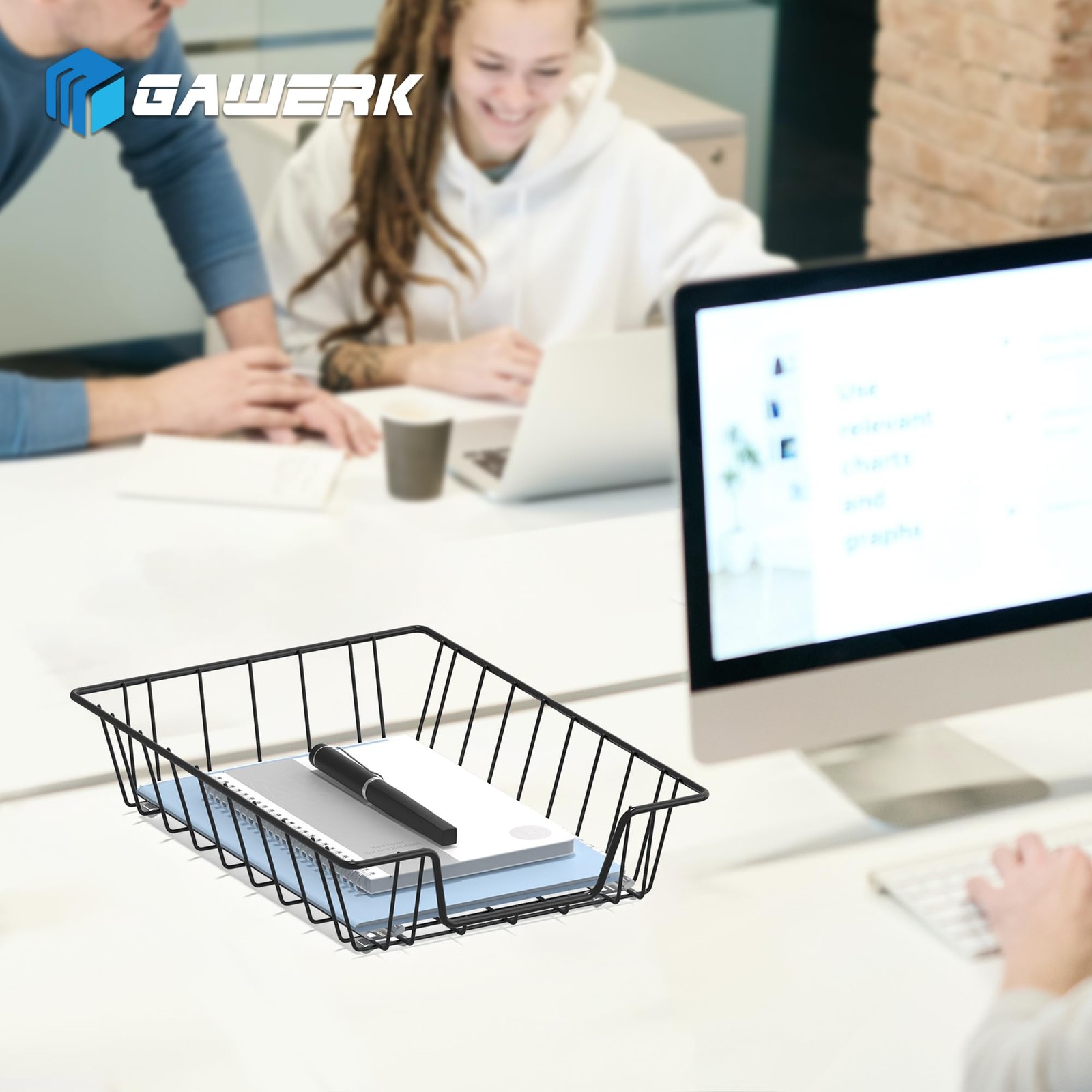 6 Pack Letter Desk Tray Organizer A4 File Magazine Storage Basket Bin Office