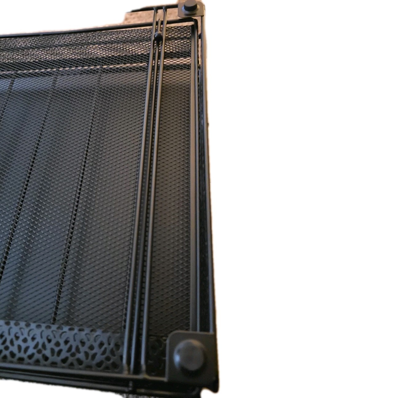 Mind reader metal desk organizer Slideout Drawer Black Decorative Mesh Stackable