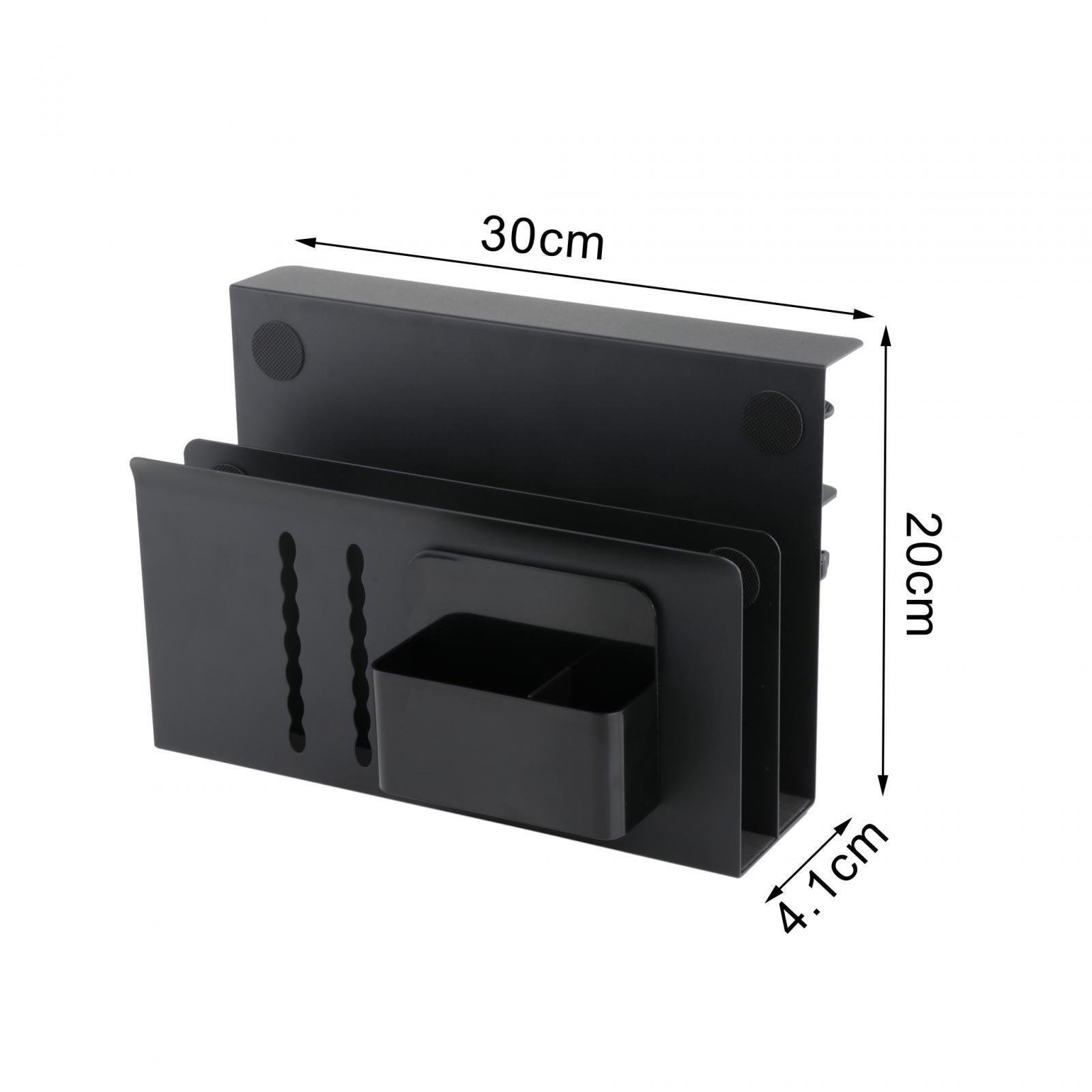 Desk Side Storage Laptop Desk Mount with Pen Holder Clamp on Desk Shelf