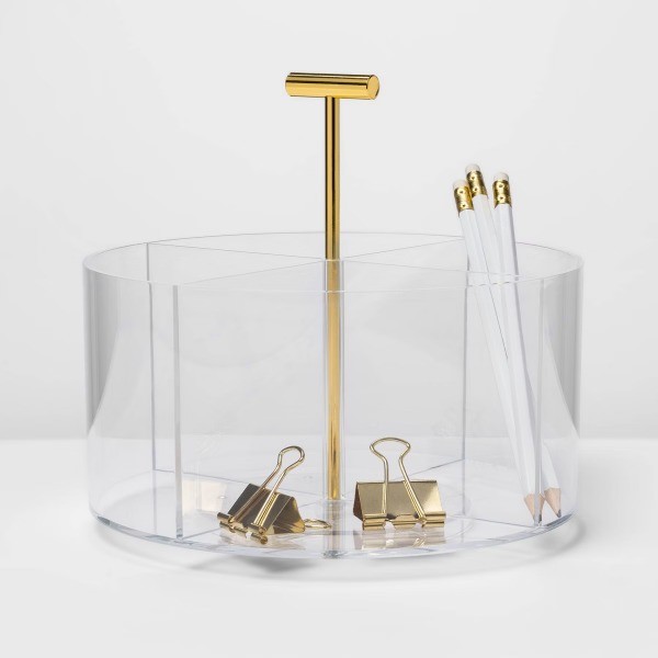 Acrylic Round Desktop Organizer