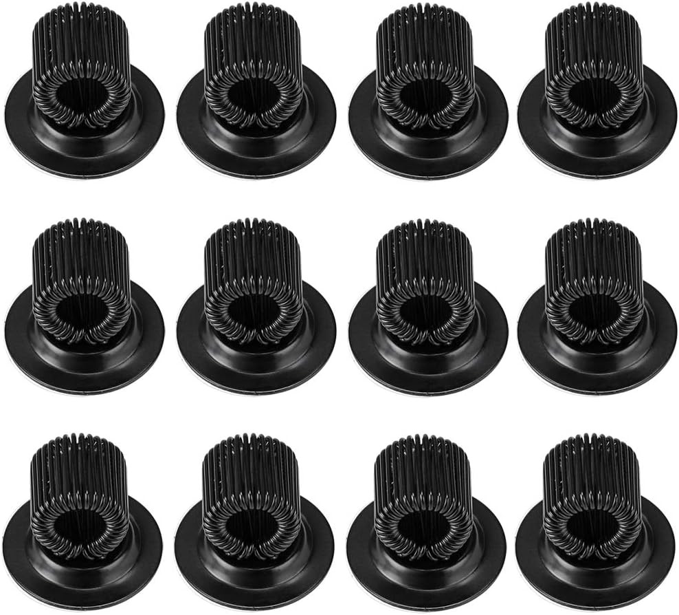 BTSKY 12 Pack Black Plating Pen Holder Clips- Self Adhesive Pen Pencil Holder