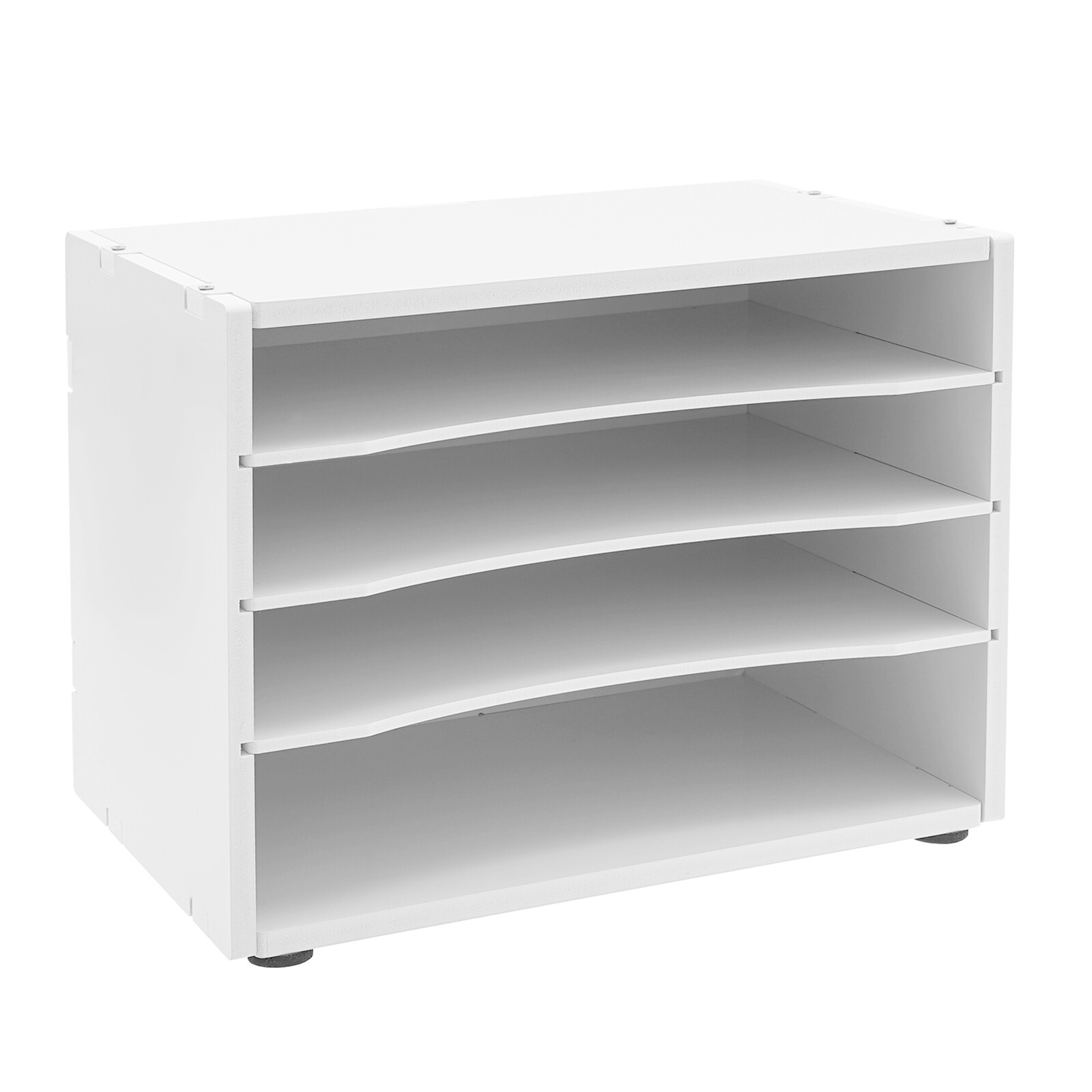 Desktop Organizer 2 Pack 4 Compartment File Sorter White Office Desk Accessories