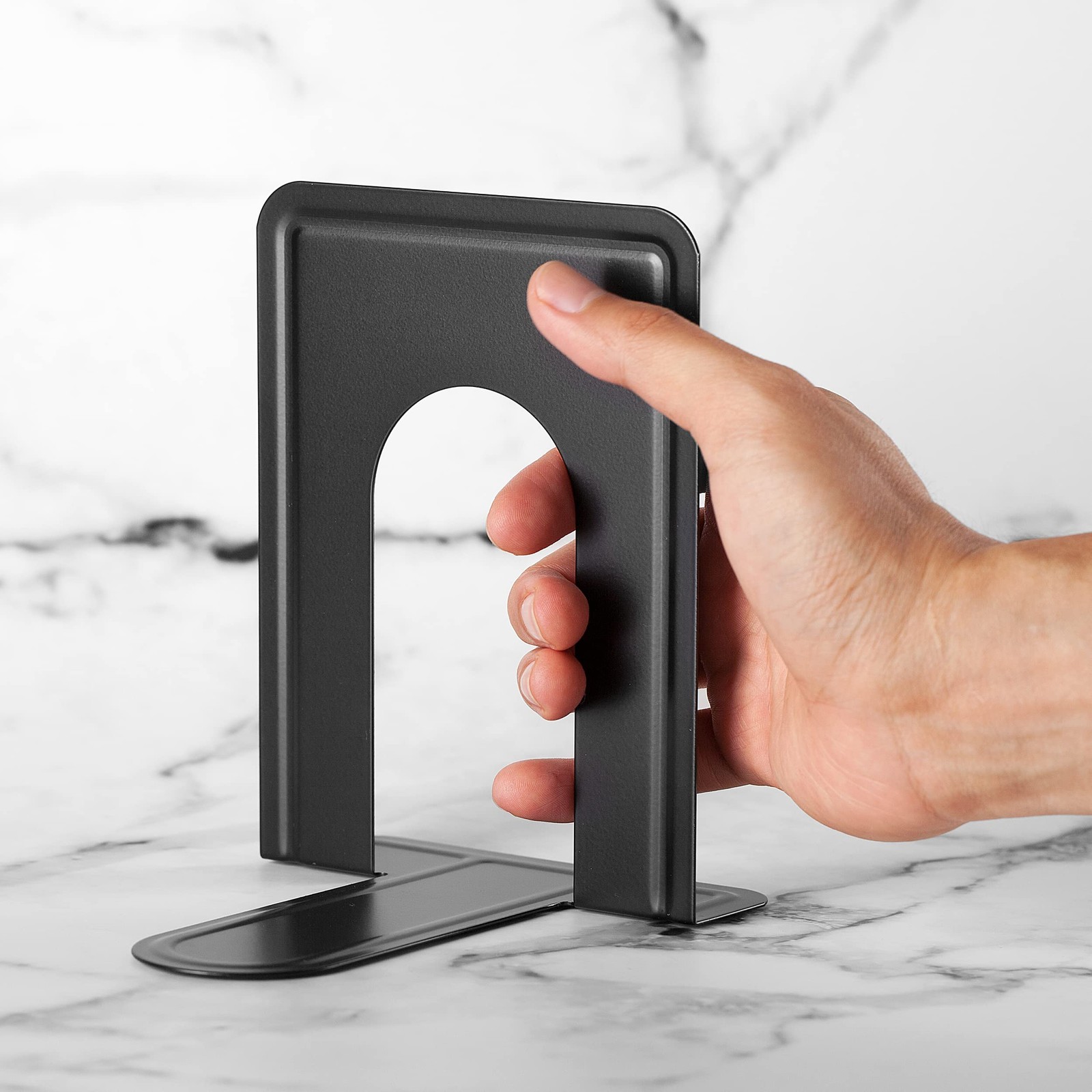 Mr. Pen- Book Ends, 8 Pack, Black, Heavy Duty Metal Bookends 8 Black