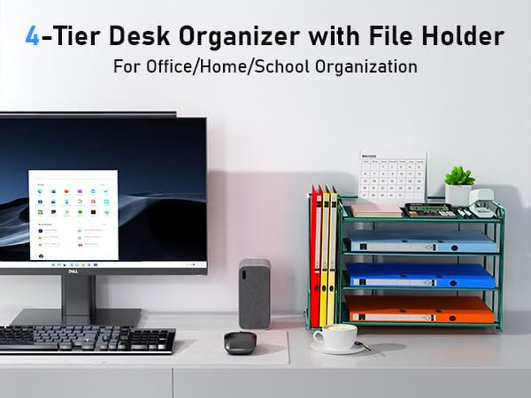 Paper Organizer, Desk Organizers and Accessories for Desk with File Organizer, D