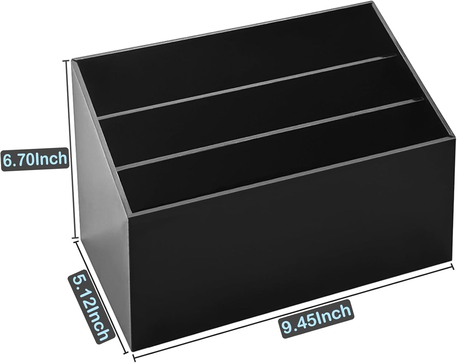 Mail Organizer Mail Holder with 3 Slots Modern Mail Sorter Basket for Counter…