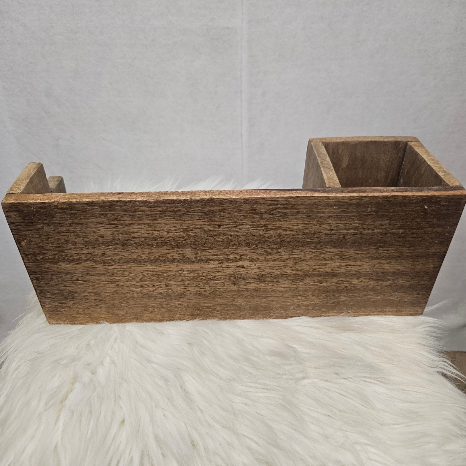 Rustic Desk Organizer Galvanized Metal and Wood Farmhouse Desktop Mail Sorter