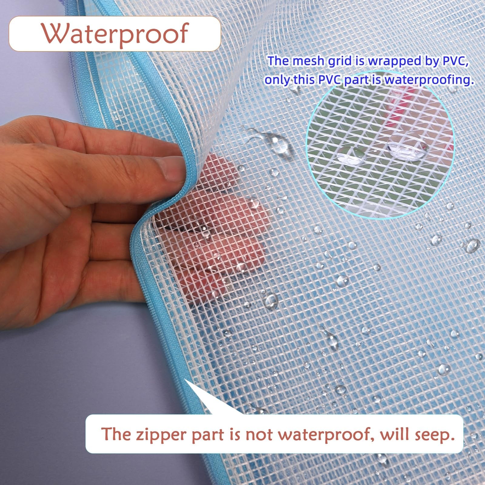 A4 Mesh Zipper Pouches, 24Pcs 8 Colors – Plastic Zipper Bags for Organizing, Sch