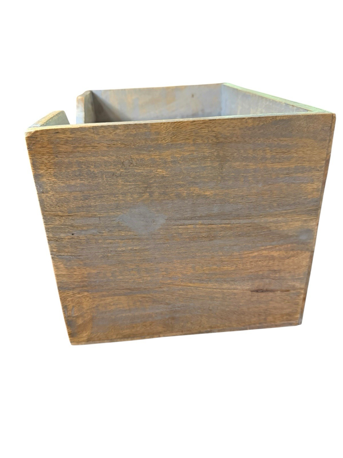 Rustic Wooden Desktop Or Vanity Organizer Scroll Inlay Wood Design 2 Drawer
