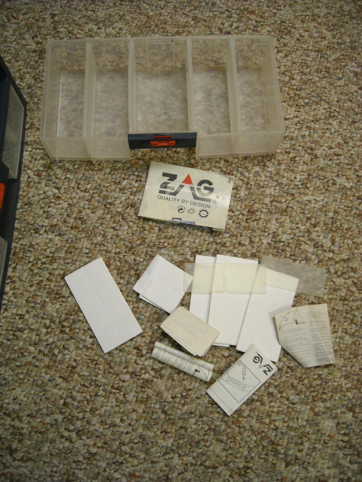 ZAG compartment 6 Drawer Plastic Handle Box Organizer Storage Click Drawers Nice