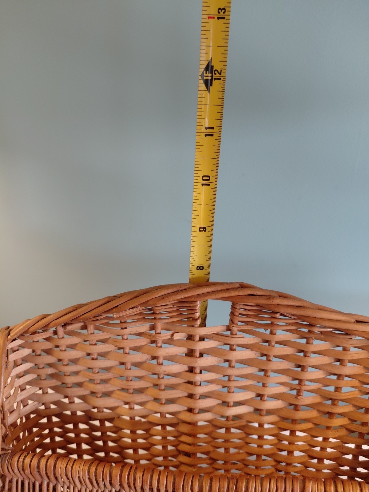 VTG Wicker Rattan Desk or Wall Organizer Letter Holder Separator
